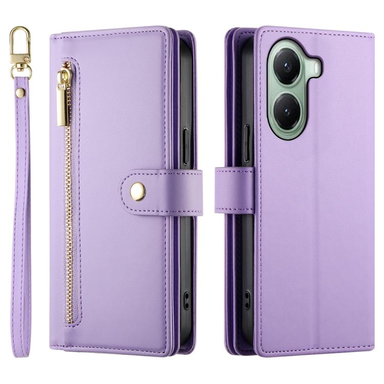 For Xiaomi Poco X7 Pro / Redmi Turbo 4 Nine Card-slot Zipper Wallet Bag Leather Phone Case