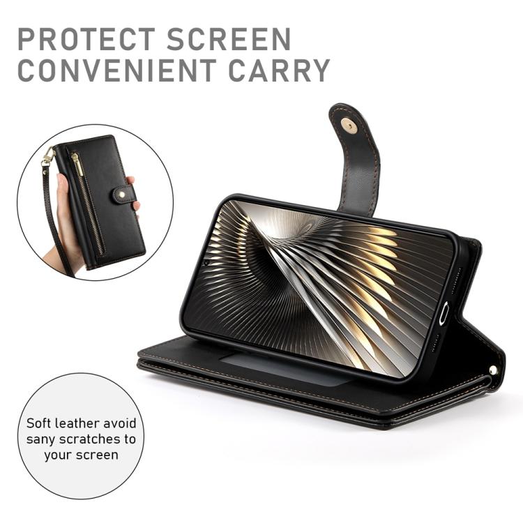 For Xiaomi Poco X7 Pro / Redmi Turbo 4 Nine Card-slot Zipper Wallet Bag Leather Phone Case