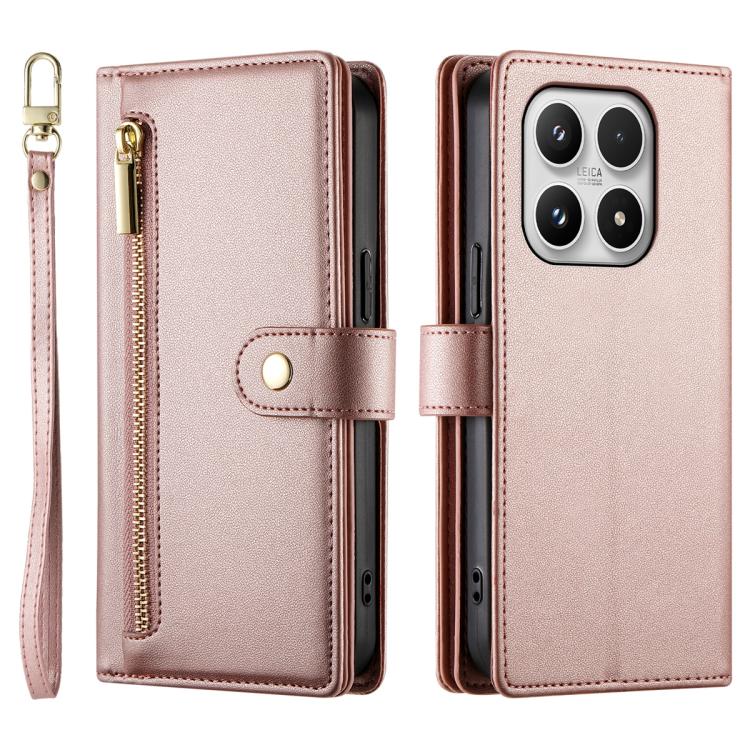 For Xiaomi 17 Nine Card-slot Zipper Wallet Bag Leather Phone Case