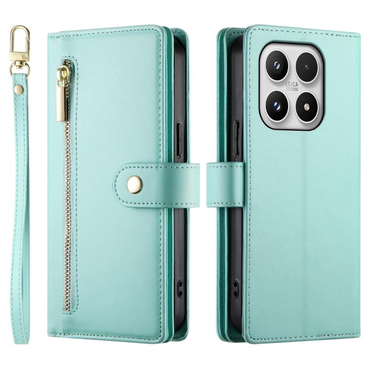 For Xiaomi 17 Nine Card-slot Zipper Wallet Bag Leather Phone Case