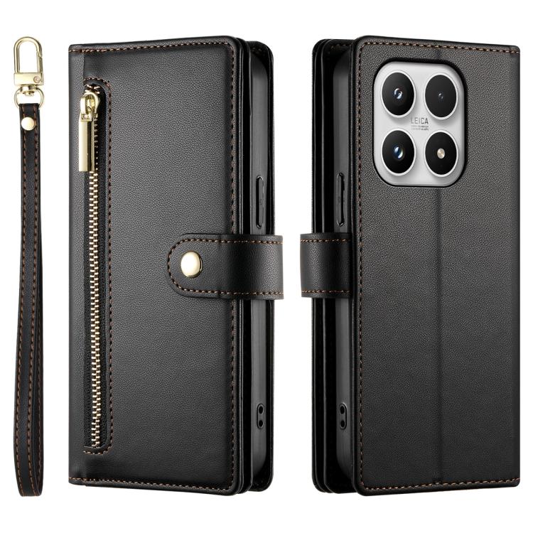 For Xiaomi 17 Nine Card-slot Zipper Wallet Bag Leather Phone Case