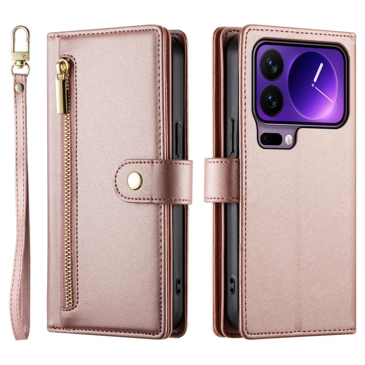 For Xiaomi 17 Pro Nine Card-slot Zipper Wallet Bag Leather Phone Case