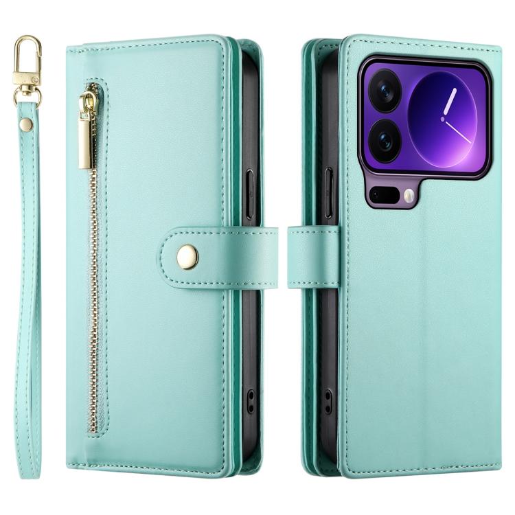 For Xiaomi 17 Pro Nine Card-slot Zipper Wallet Bag Leather Phone Case