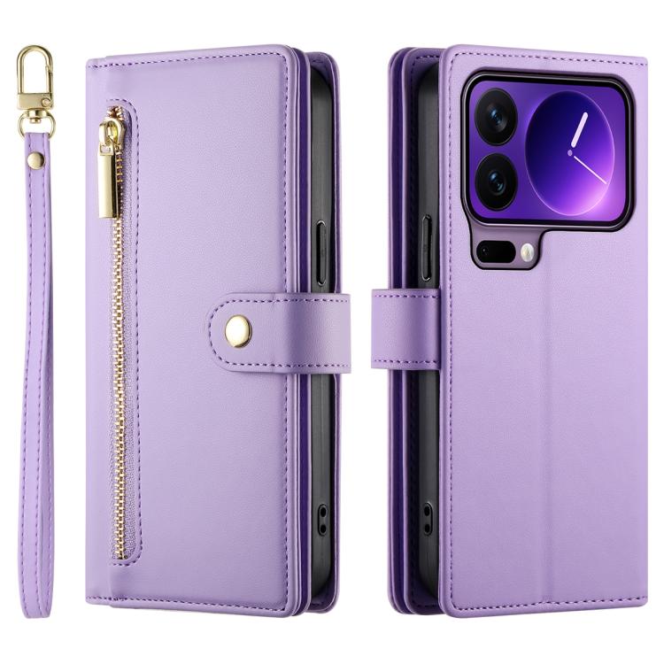 For Xiaomi 17 Pro Nine Card-slot Zipper Wallet Bag Leather Phone Case
