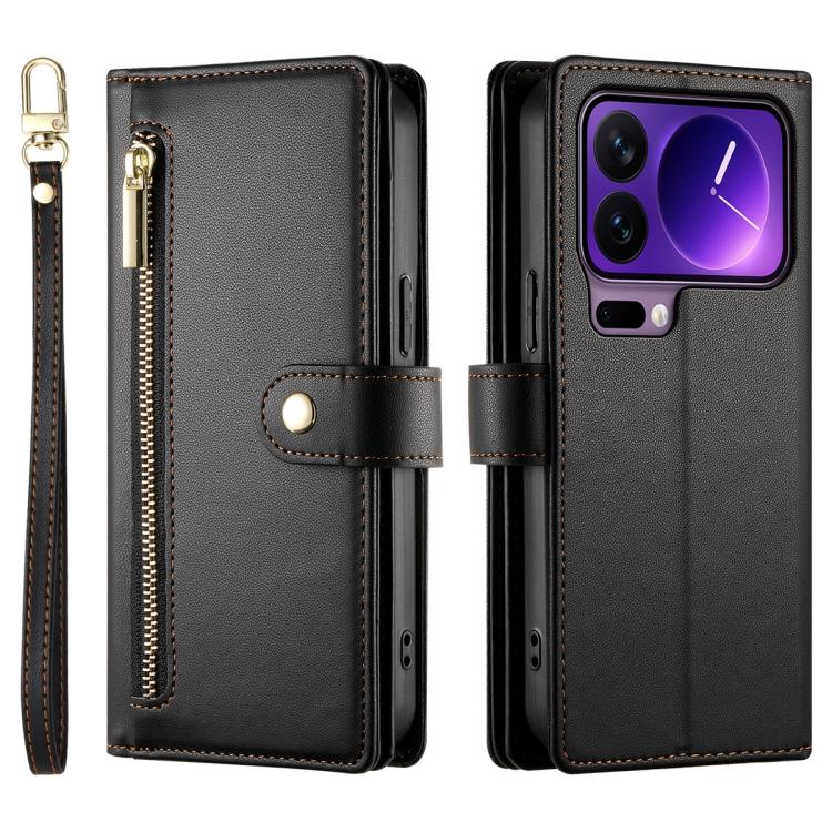 For Xiaomi 17 Pro Nine Card-slot Zipper Wallet Bag Leather Phone Case