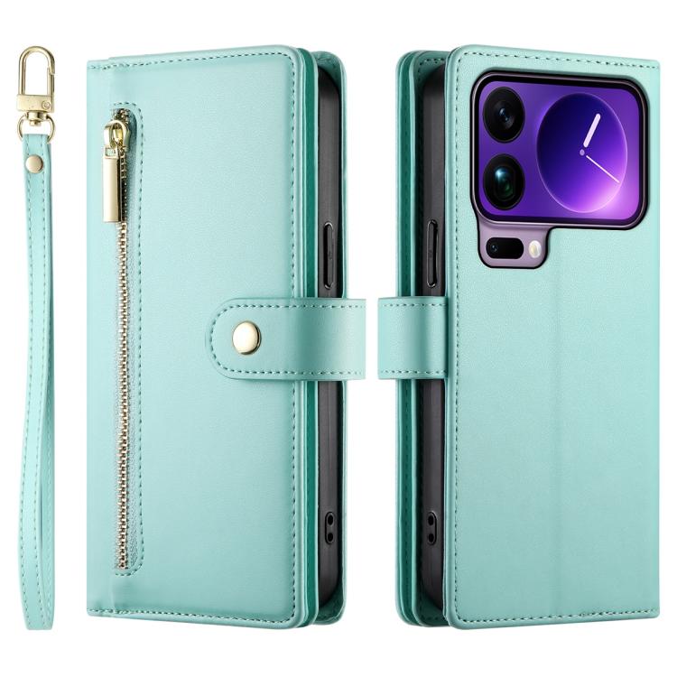 For Xiaomi 17 Pro Max Nine Card-slot Zipper Wallet Bag Leather Phone Case