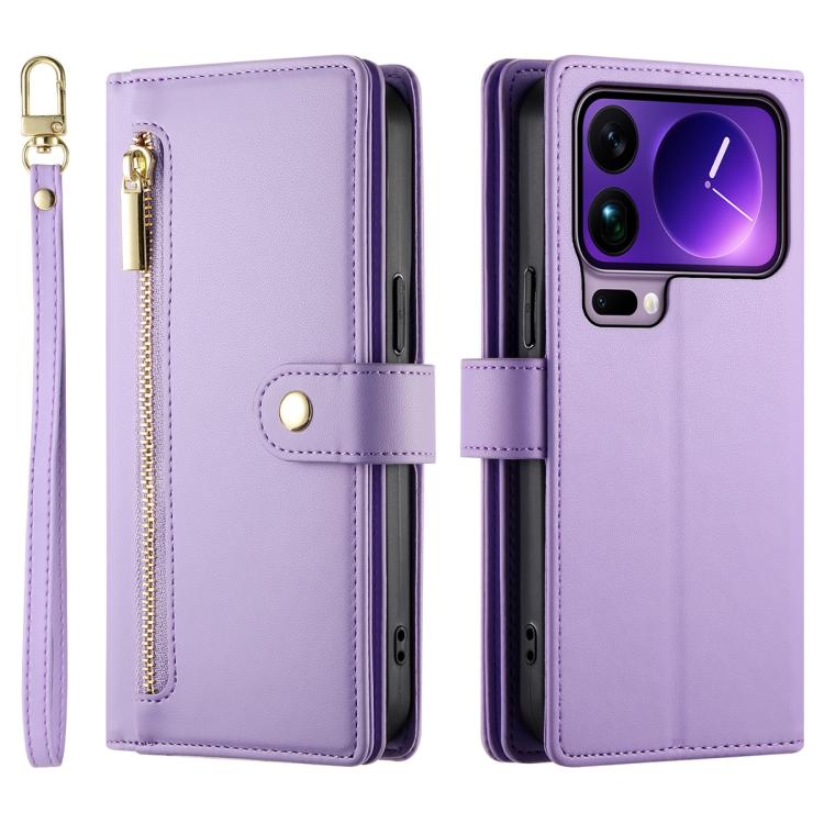For Xiaomi 17 Pro Max Nine Card-slot Zipper Wallet Bag Leather Phone Case