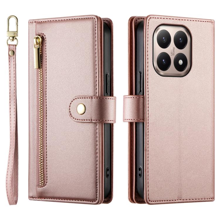 For Xiaomi 15T 5G Nine Card-slot Zipper Wallet Bag Leather Phone Case