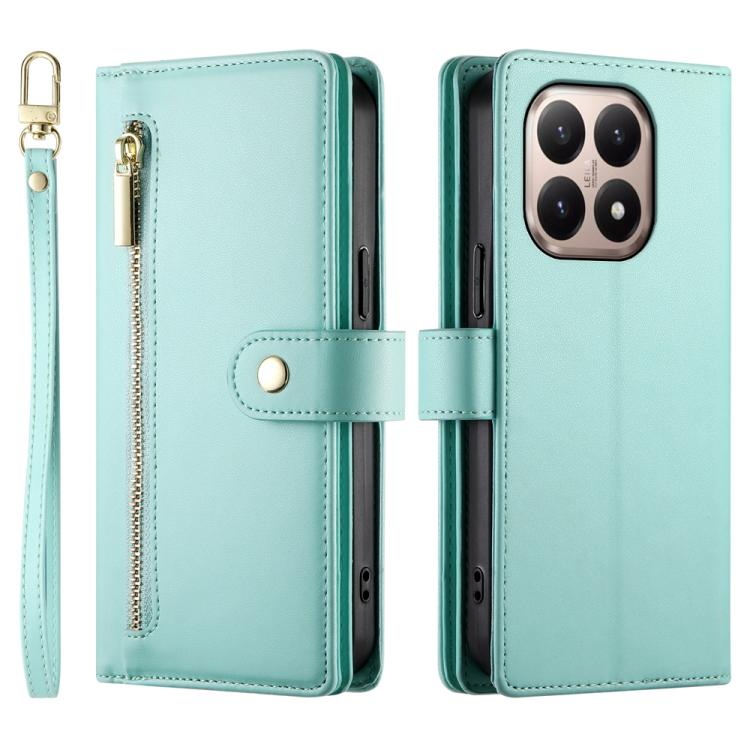 For Xiaomi 15T 5G Nine Card-slot Zipper Wallet Bag Leather Phone Case