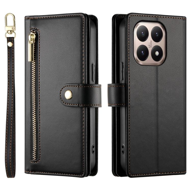For Xiaomi 15T 5G Nine Card-slot Zipper Wallet Bag Leather Phone Case
