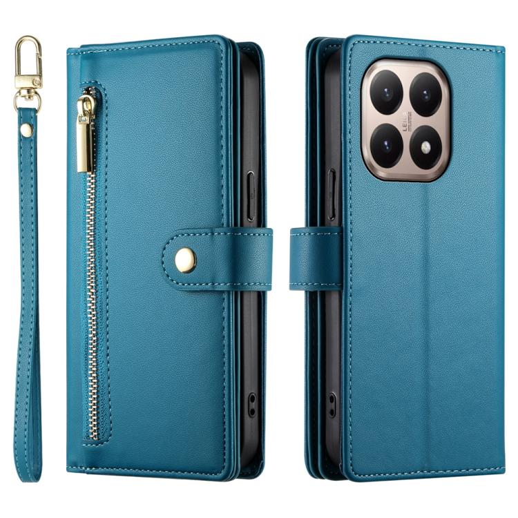 For Xiaomi 15T 5G Nine Card-slot Zipper Wallet Bag Leather Phone Case