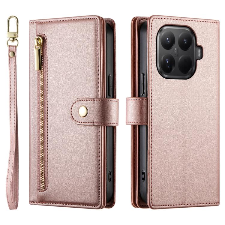 For Xiaomi 15T Pro 5G Nine Card-slot Zipper Wallet Bag Leather Phone Case