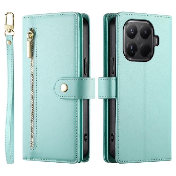 For Xiaomi 15T Pro 5G Nine Card-slot Zipper Wallet Bag Leather Phone Case