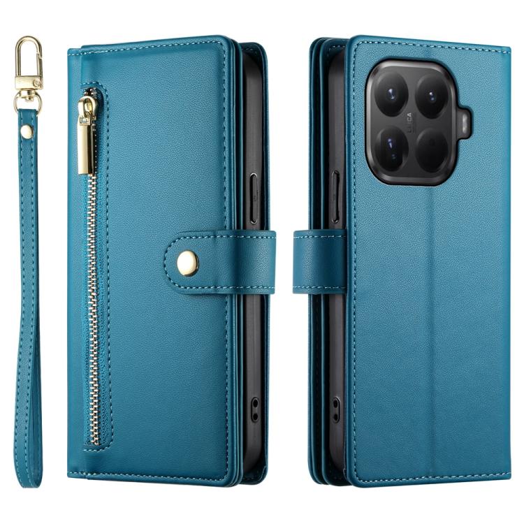 For Xiaomi 15T Pro 5G Nine Card-slot Zipper Wallet Bag Leather Phone Case