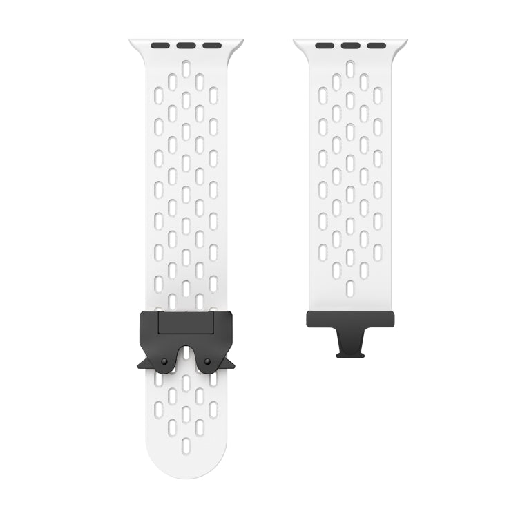 For Apple Watch 46mm / 49mm / 45mm / 44mm Mesh Silicone Buckle Watch Band