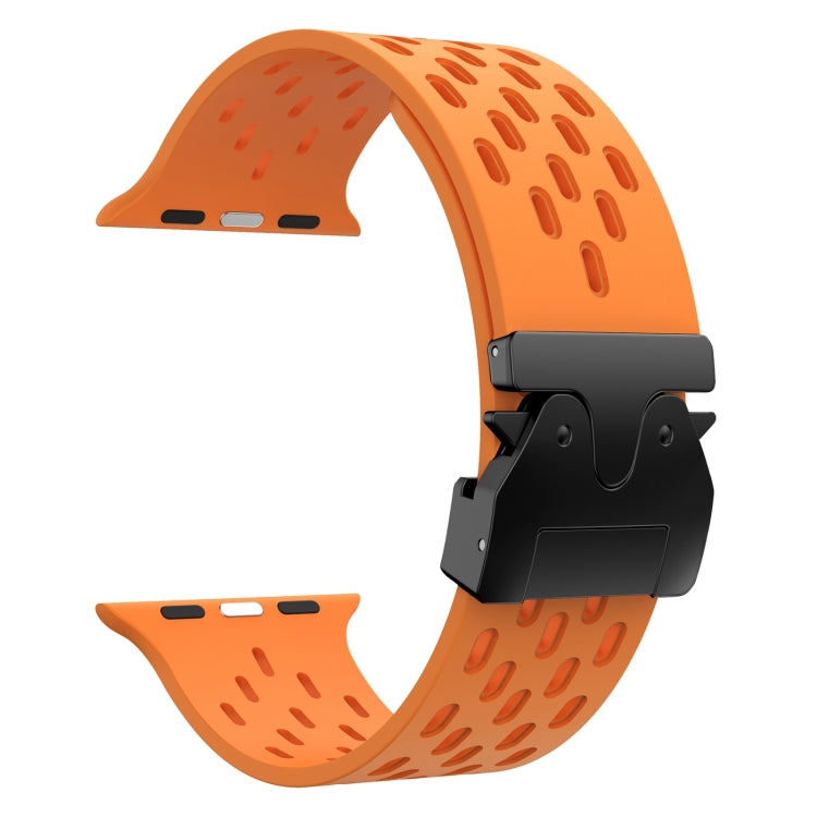 For Apple Watch 46mm / 49mm / 45mm / 44mm Mesh Silicone Buckle Watch Band