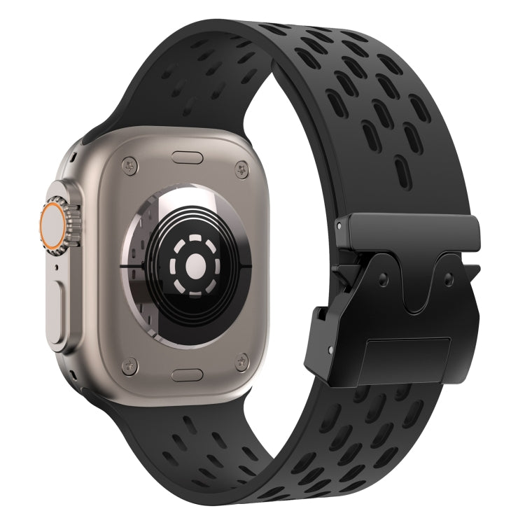 For Apple Watch 46mm / 49mm / 45mm / 44mm Mesh Silicone Buckle Watch Band