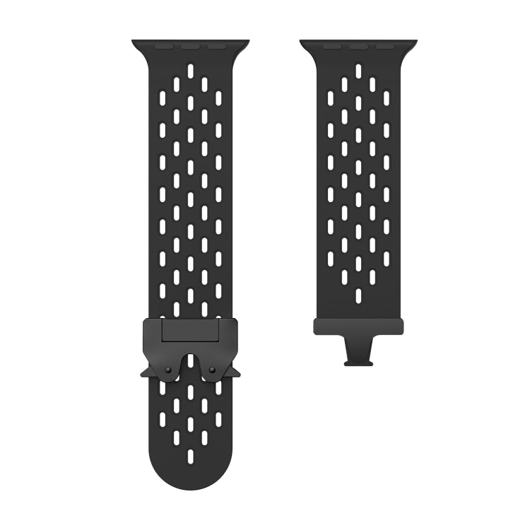 For Apple Watch 46mm / 49mm / 45mm / 44mm Mesh Silicone Buckle Watch Band