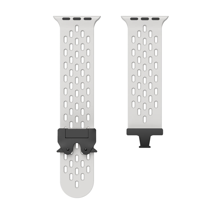 For Apple Watch 46mm / 49mm / 45mm / 44mm Mesh Silicone Buckle Watch Band