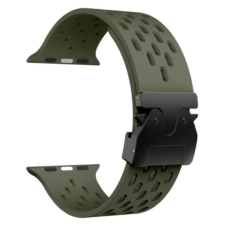 For Apple Watch 46mm / 49mm / 45mm / 44mm Mesh Silicone Buckle Watch Band