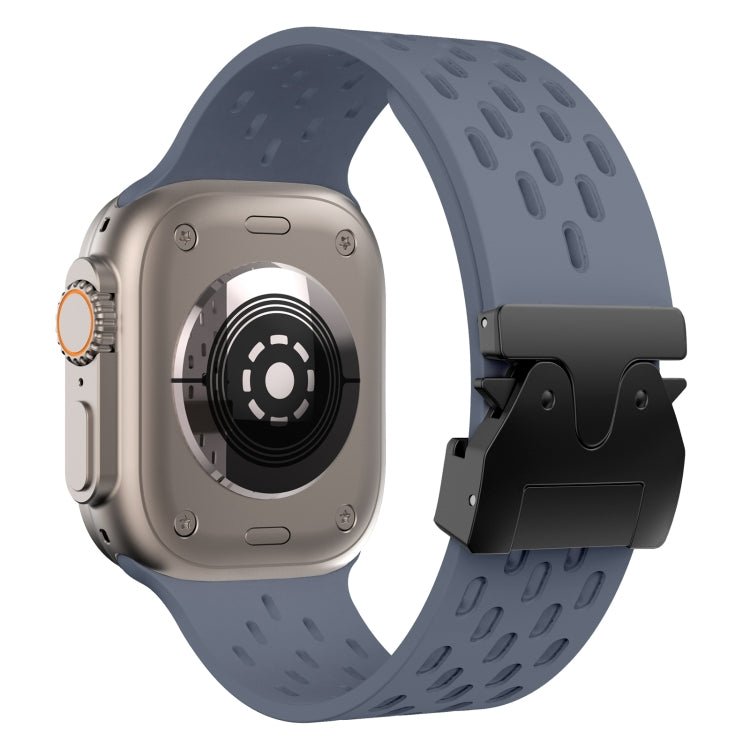 For Apple Watch 46mm / 49mm / 45mm / 44mm Mesh Silicone Buckle Watch Band