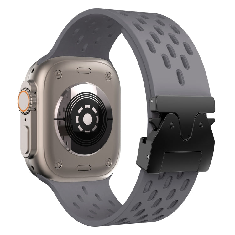 For Apple Watch 46mm / 49mm / 45mm / 44mm Mesh Silicone Buckle Watch Band