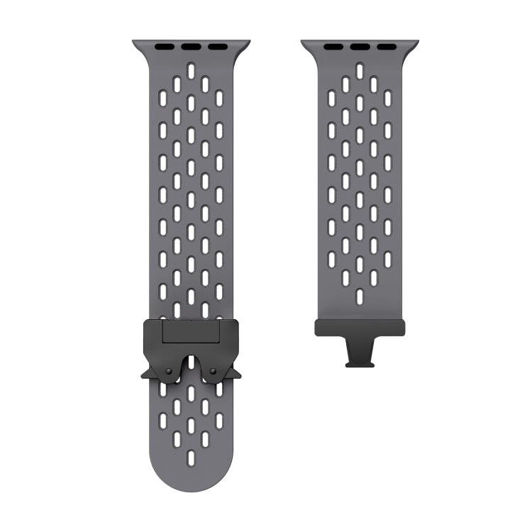 For Apple Watch 46mm / 49mm / 45mm / 44mm Mesh Silicone Buckle Watch Band