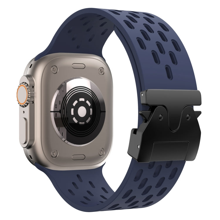 For Apple Watch 46mm / 49mm / 45mm / 44mm Mesh Silicone Buckle Watch Band