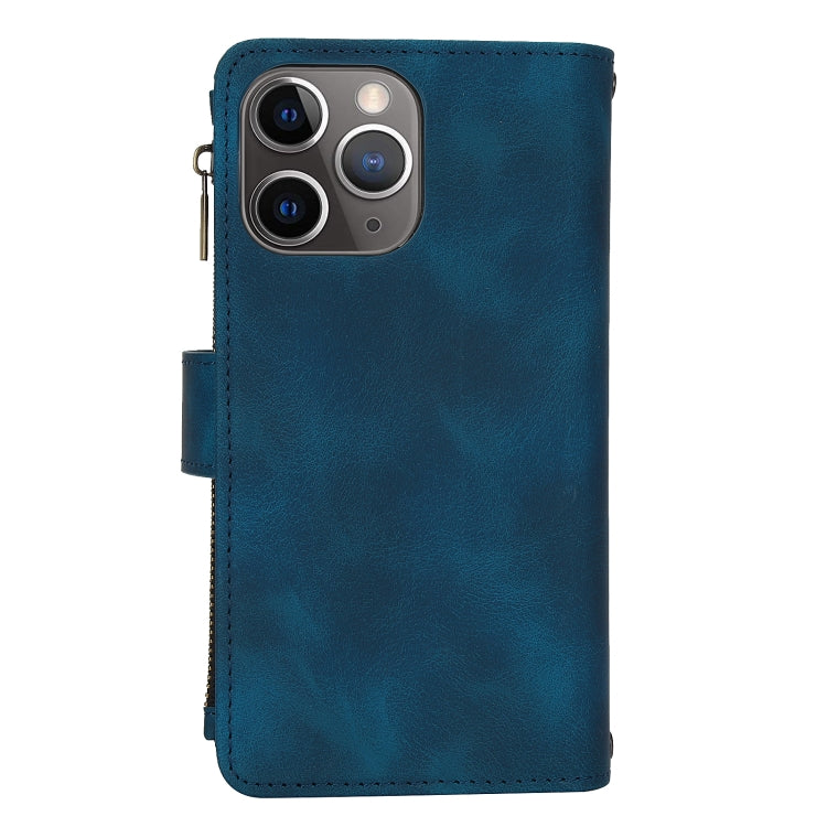 For iPhone 11 Pro Dream 9-Card Zipper Wallet RFID Leather Phone Case with Lanyard