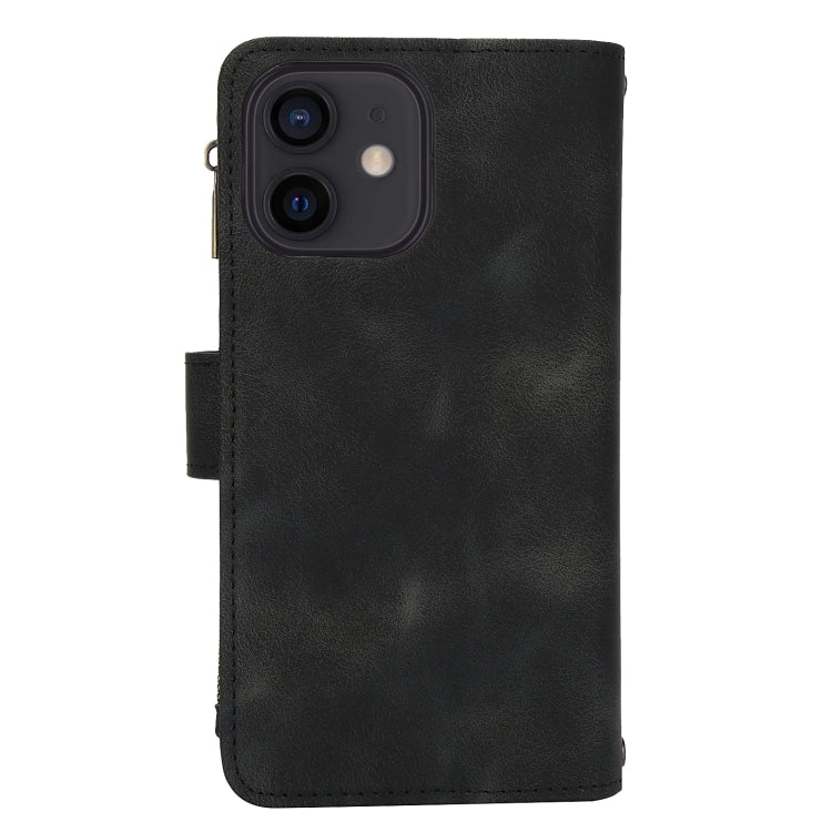 For iPhone 12 mini Dream 9-Card Zipper Wallet RFID Leather Phone Case with Lanyard