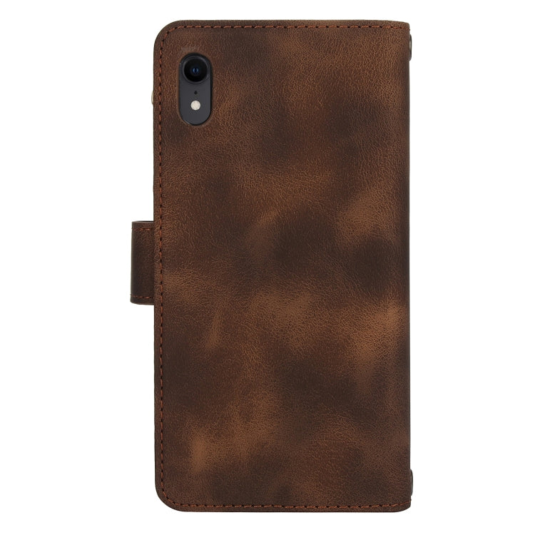 For iPhone XR Dream 9-Card Zipper Wallet RFID Leather Phone Case with Lanyard