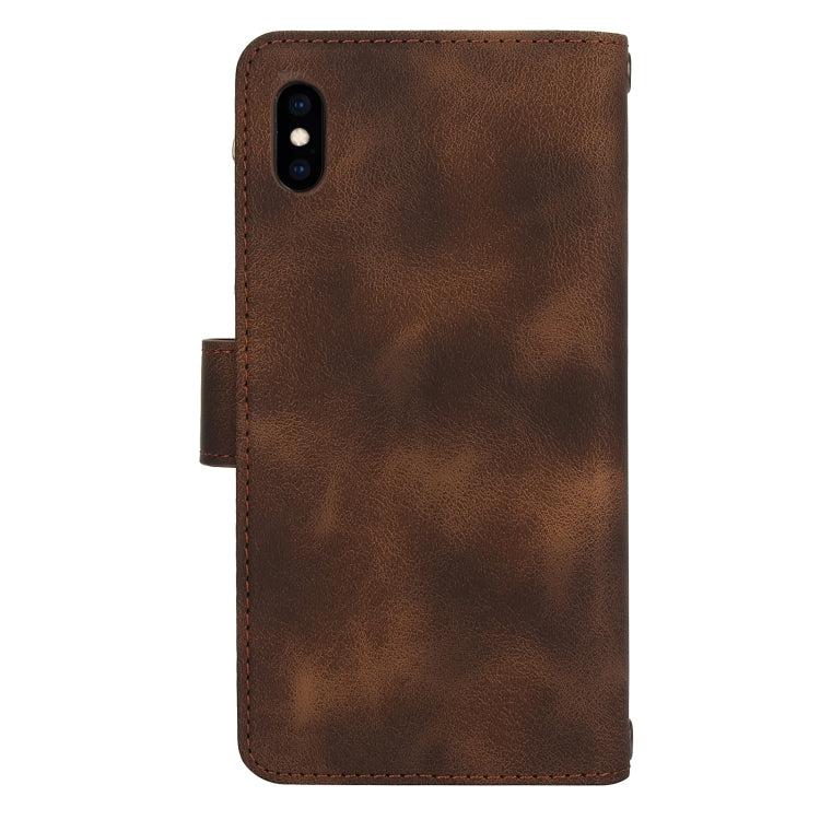 For iPhone XS Max Dream 9-Card Zipper Wallet RFID Leather Phone Case with Lanyard