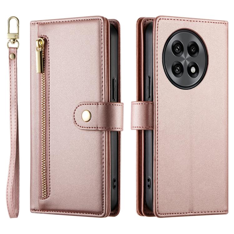 For OnePlus 13R / Ace 5 / Ace 5 Pro Nine Card-slot Zipper Wallet Bag Leather Phone Case