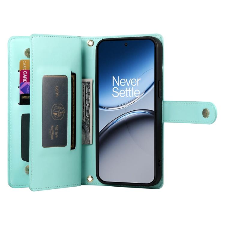 For OnePlus 13R / Ace 5 / Ace 5 Pro Nine Card-slot Zipper Wallet Bag Leather Phone Case