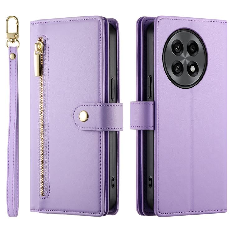 For OnePlus 13R / Ace 5 / Ace 5 Pro Nine Card-slot Zipper Wallet Bag Leather Phone Case