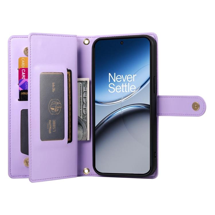For OnePlus 13R / Ace 5 / Ace 5 Pro Nine Card-slot Zipper Wallet Bag Leather Phone Case