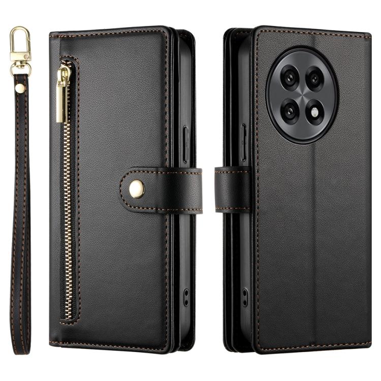 For OnePlus 13R / Ace 5 / Ace 5 Pro Nine Card-slot Zipper Wallet Bag Leather Phone Case