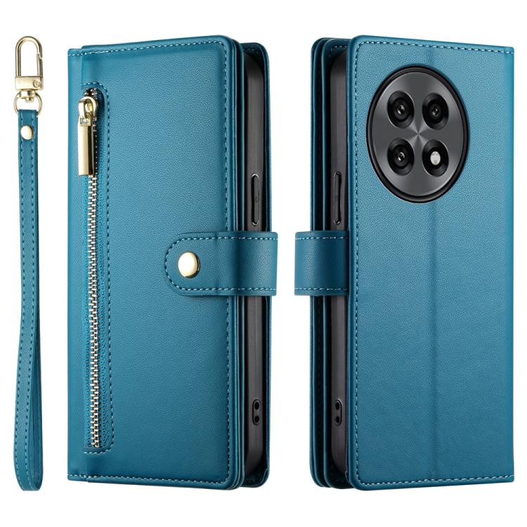 For OnePlus 13R / Ace 5 / Ace 5 Pro Nine Card-slot Zipper Wallet Bag Leather Phone Case
