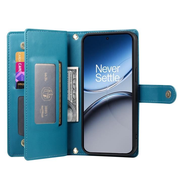 For OnePlus 13R / Ace 5 / Ace 5 Pro Nine Card-slot Zipper Wallet Bag Leather Phone Case