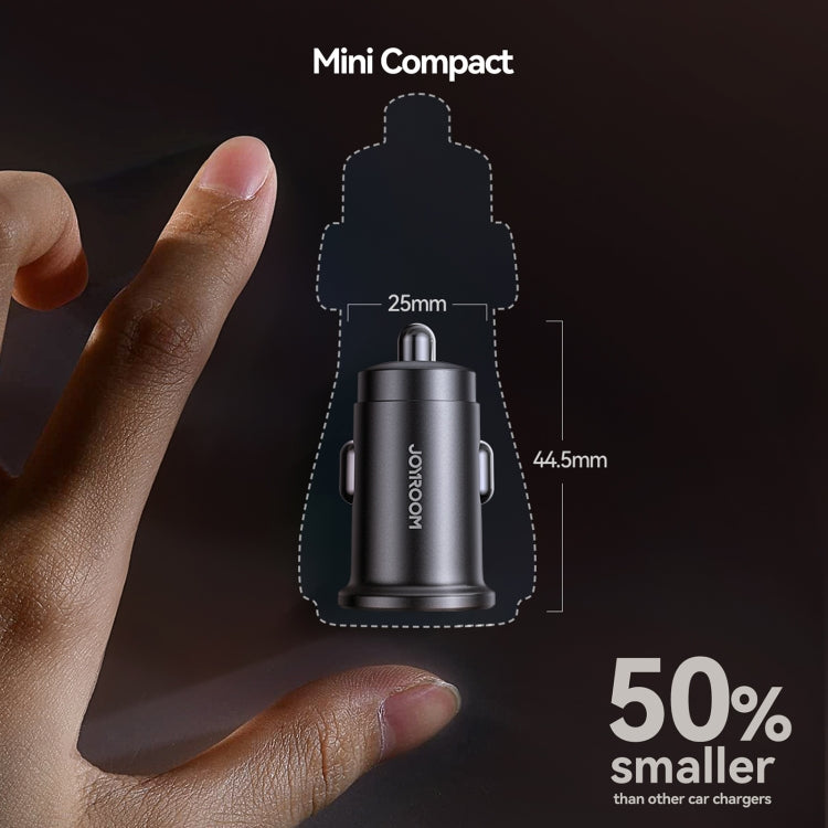 JOYROOM JR-CCN16 15W USB-A and USB-C Mini Car Charger - Black