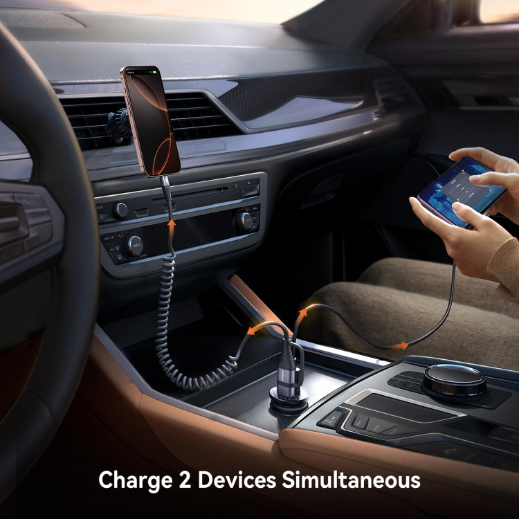 JOYROOM JR-CCN16 15W USB-A and USB-C Mini Car Charger - Black