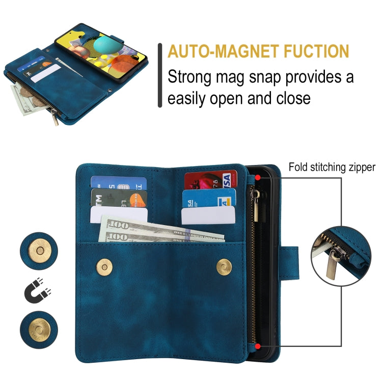 For Samsung Galaxy S20 5G Dream 9-Card Zipper Wallet RFID Leather Phone Case with Lanyard