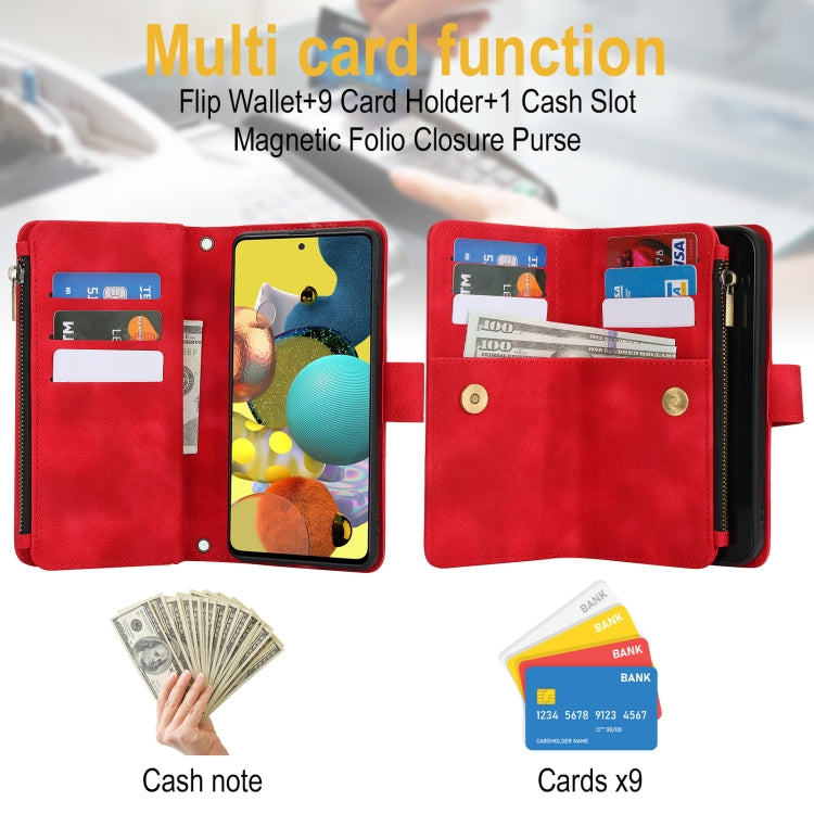 For Samsung Galaxy S20 5G Dream 9-Card Zipper Wallet RFID Leather Phone Case with Lanyard