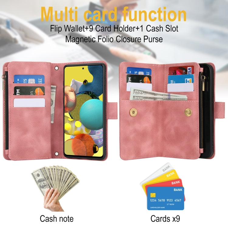 For Samsung Galaxy S20 5G Dream 9-Card Zipper Wallet RFID Leather Phone Case with Lanyard