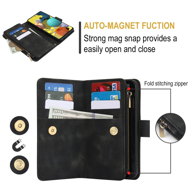 For Samsung Galaxy S20 5G Dream 9-Card Zipper Wallet RFID Leather Phone Case with Lanyard