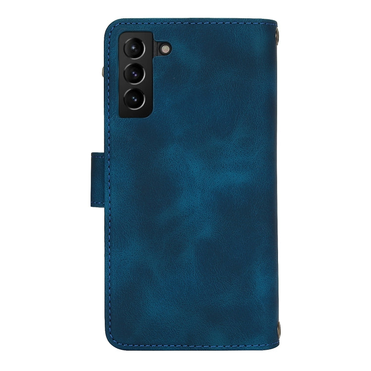 For Samsung Galaxy S21 5G Dream 9-Card Zipper Wallet RFID Leather Phone Case with Lanyard