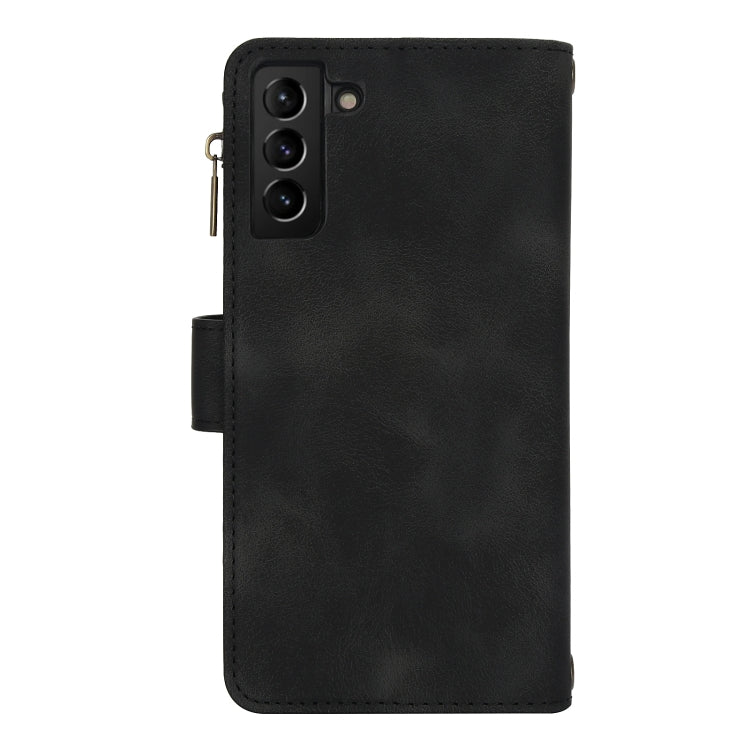For Samsung Galaxy S21 5G Dream 9-Card Zipper Wallet RFID Leather Phone Case with Lanyard