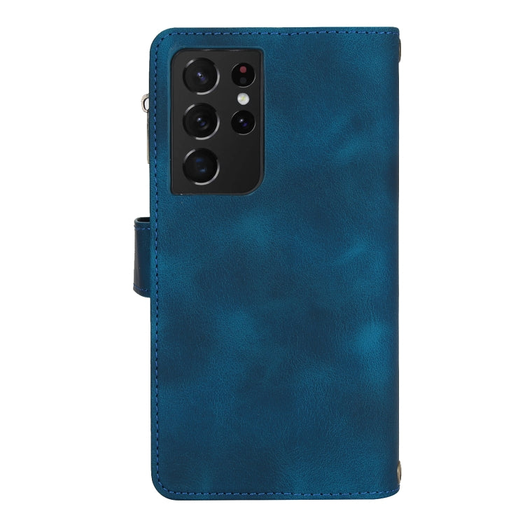 For Samsung Galaxy S21 Ultra 5G Dream 9-Card Zipper Wallet RFID Leather Phone Case with Lanyard