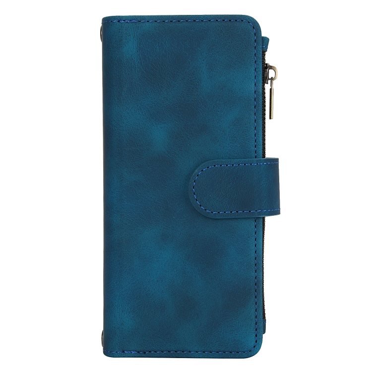 For Samsung Galaxy S23 5G Dream 9-Card Zipper Wallet RFID Leather Phone Case with Lanyard
