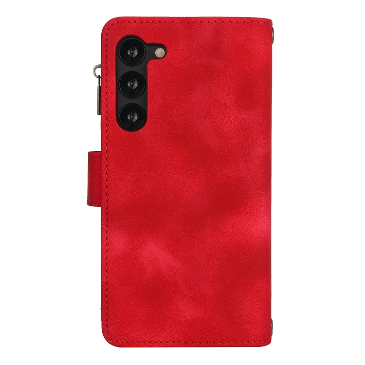 For Samsung Galaxy S23 5G Dream 9-Card Zipper Wallet RFID Leather Phone Case with Lanyard